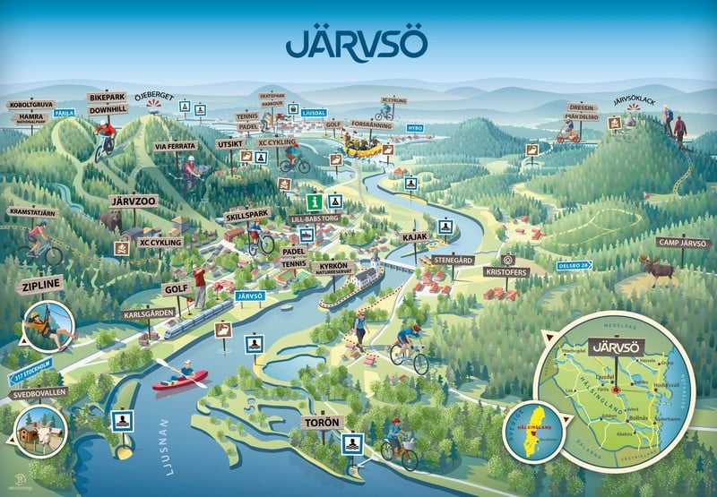 Activities Map of Järvsö