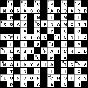 The Ecotourism Crossword - Copyright ECOCLUB.com 2002 - 2003