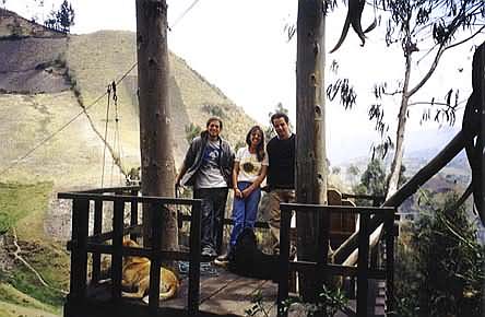 Andres & Michelle and Antonis on the Tree House.