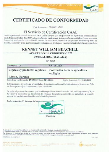 3.b. - Organic Agriculture Certificate