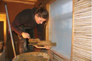 Clay plastering